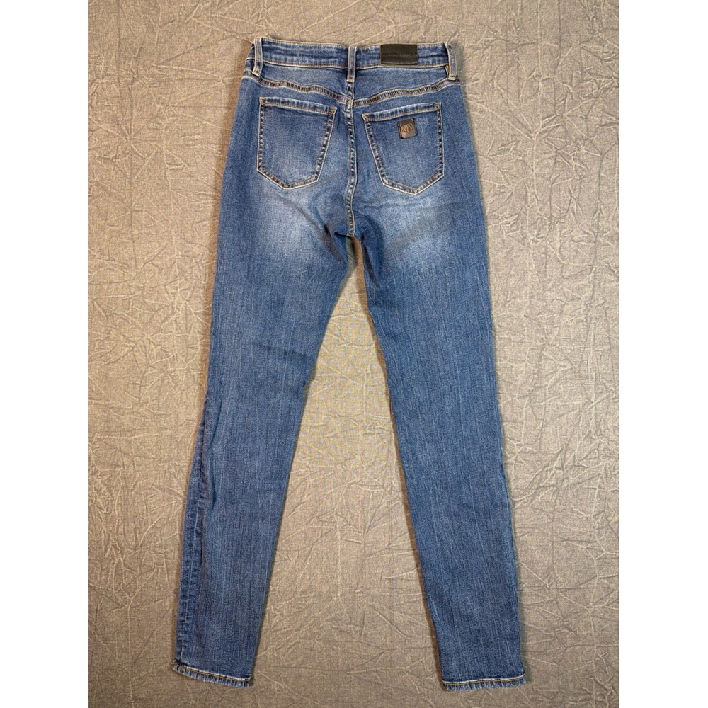 Armani Exchange J01 Super Skinny Distressed Blue Jeans Womens Size 26 6RYJ01 - Picture 4 of 11